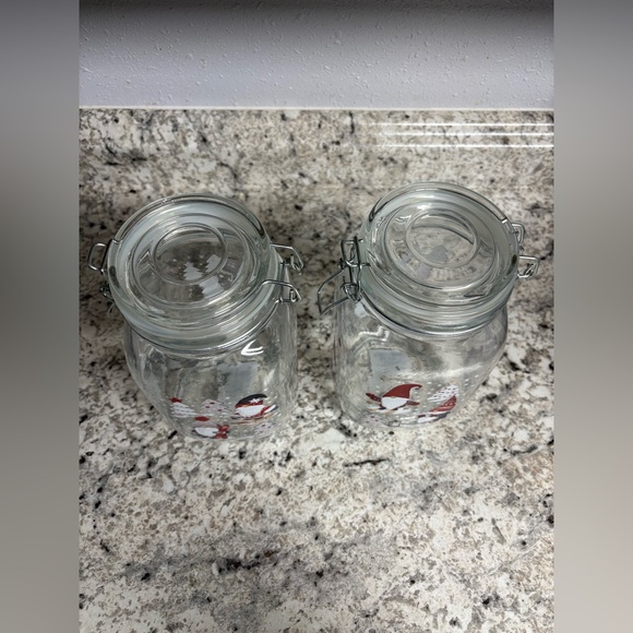 Festive Gnome Holiday Glass Jars - Red and White - Picture 5 of 5